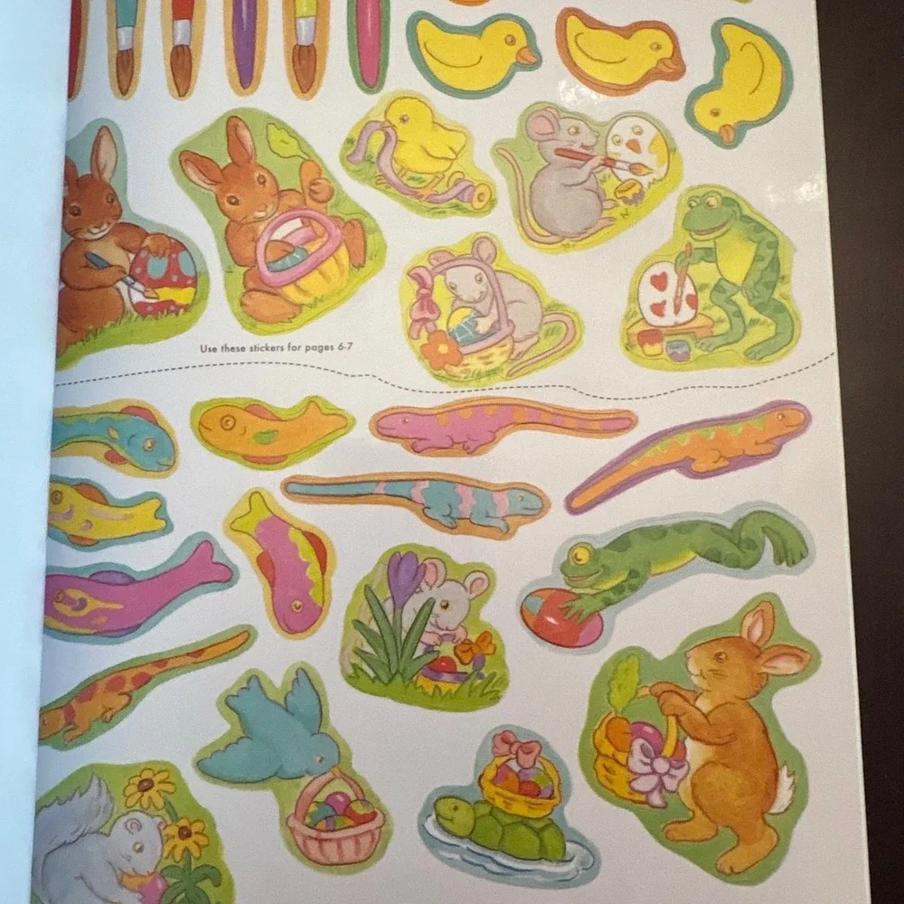 Easter Fun Sticker Stories Hidden Picture Book 75 Reusable Stickers Anna Pomaska